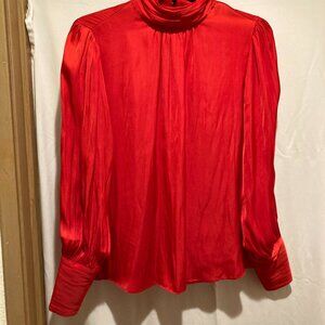 Dark Orange Red Rachel Zoe Blouse BRAND NEW
